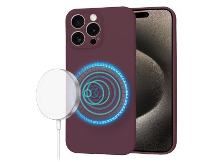 61647 techsuit softflex magsafe kryt na iphone 15 pro max slivkovo cerveny