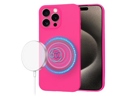 61650 techsuit softflex magsafe kryt na iphone 15 pro max syto ruzovy