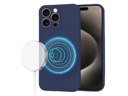 61644 techsuit softflex magsafe kryt na iphone 15 pro max tmavo modry