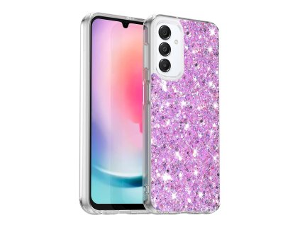 70707 techsuit sparkly glitter puzdro na samsung galaxy a16 4g a16 5g magenta