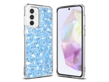 69099 techsuit sparkly glitter puzdro na samsung galaxy a35 5g modry