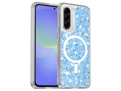 71157 techsuit sparkly glitter magsafe puzdro na samsung galaxy a36 5g a56 5g modry