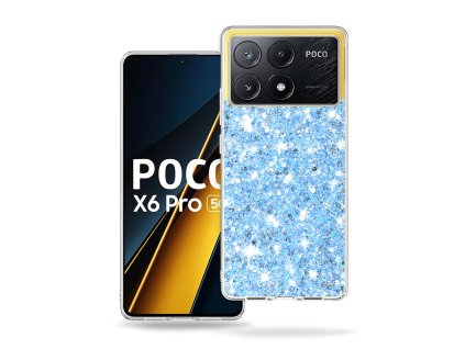 73950 techsuit sparkly glitter puzdro pre xiaomi poco x6 pro modre