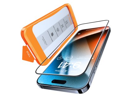 58968 torras glassgo tempered screen protector ochranne sklo na iphone 15 pro max cierne