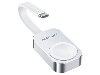 82389 acefast bezdrotova nabijacka e21 na smart watch 5 w usb c kabel siroka kompatibilita prenosna strieborna