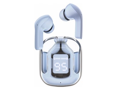 82809 acefast bezdrotove sluchadla t6 bluetooth 5 3 usb c enc ipx4 led displej 500 mah ice blue