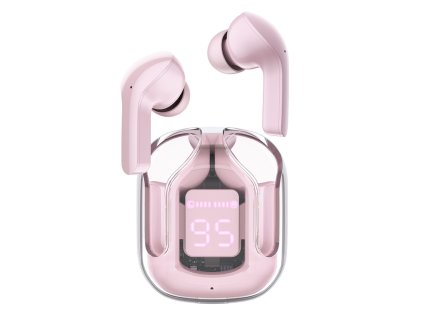 82812 acefast bezdrotove sluchadla t6 bluetooth 5 3 usb c enc ipx4 led displej 500 mah pink lotus