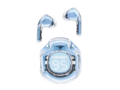 82374 acefast bezdrotove sluchadla t8 bluetooth 5 3 usb c ai redukcia sumu hovorov ipx4 digitalny displej 480 mah ice blue
