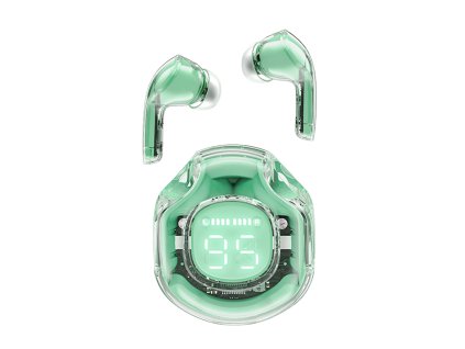 82368 acefast bezdrotove sluchadla t8 bluetooth 5 3 usb c ai redukcia sumu hovorov ipx4 digitalny displej 480 mah mint green