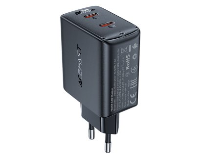 82359 acefast gan nabijacka a49 2 usb c 35 w univerzalna power delivery cierna