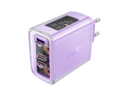 82350 acefast gan nabijacka exploration a45 2 usb c usb a 65 w pd rychle nabijanie fialova