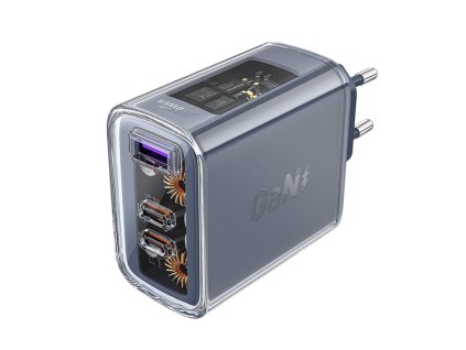 82344 acefast gan nabijacka exploration a45 2 usb c usb a 65 w pd rychle nabijanie siva