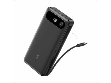 82419 anker power banka powercore a1383h11 20 000 mah 87 w 2 usb c usb a usb c kabel cierna