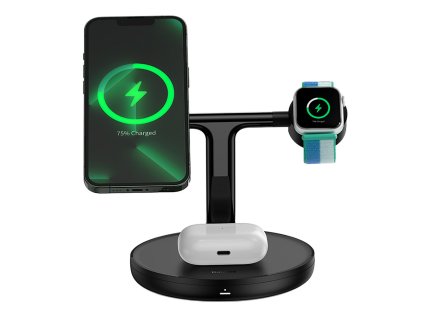 86031 baseus bezdrotova nabijacia stanica swan wxte000101 magsafe pre iphone iwatch airpods s 1m usb c kablom cierna