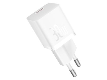 81609 baseus gan nabijacka ccgn070502 usb c 30 w rychle nabijanie biela
