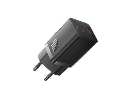 81930 baseus gan nabijacka ccgp180101 2 usb c 40 w rychle nabijanie cierna