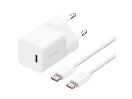 81777 baseus gan nabijacka p10110902213 00 usb c 30 w rychle nabijanie kabel usb c 100 w 1 m moon white