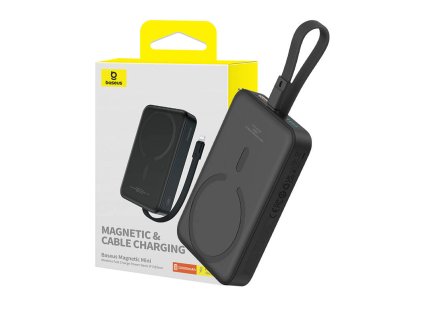 82497 baseus magneticka power banka mini p10022109113 00 magsafe usb c 10 000 mah 20 w cierna
