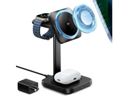 86088 esr nabijacia stanica 3v1 cryoboost qi2 2c58008 pre iphone magsafe airpods pro a apple watch s odnimatelnou nabijackou hodiniek cierna