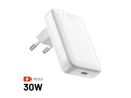 82455 fixed gan nabijacka fixcg30s c wh tenky dizajn usb c power delivery 3 0 30w biela