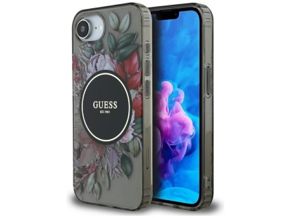 87762 guess iml flowers magsafe obal na iphone 16e cierny