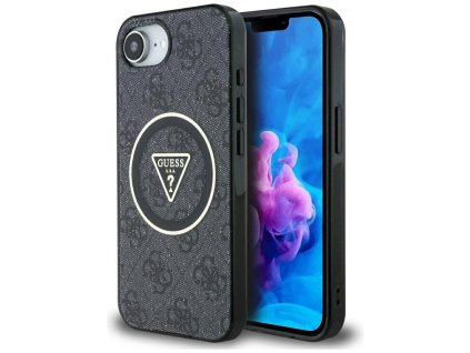87684 guess iml metal glitter 4g circle triangle magsafe obal na iphone 16e cierny