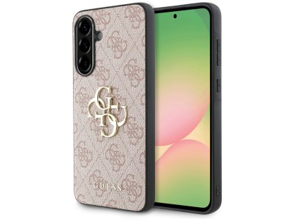 87417 7 guess 4g big logo tvrdy kryt pre samsung galaxy a56 5g ruzovy