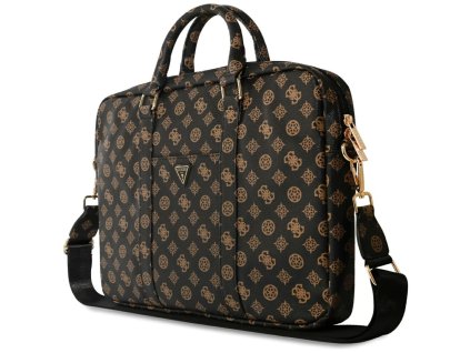 87459 guess taska na notebook 16 peony triangle logo ekologicka koza unisex odnimatelny a nastavitelny popruh cierna