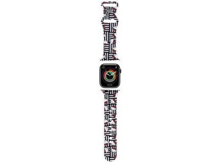 86196 hello kitty silikonovy remienok s motivom hlaviciek a pruzkov pre apple watch 1 10 se se 2 38 40 41 42 mm cierny