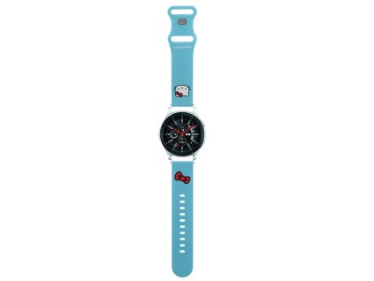 87318 hello kitty silikonovy remienok s motivom kitty hlavicky pre samsung watch 46 mm watch 3 huawei watch gt 2 gt 3 46 mm modry
