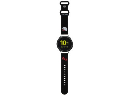 87297 hello kitty silikonovy remienok s motivom kitty hlavicky pre samsung watch 4 5 huawei watch gt 3 42 mm gt 3 pro 43 mm cierny