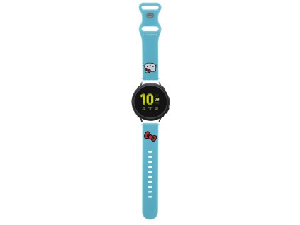 87306 hello kitty silikonovy remienok s motivom kitty hlavicky pre samsung watch 4 5 huawei watch gt 3 42 mm gt 3 pro 43 mm modry