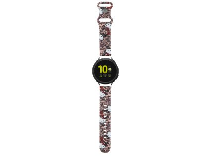 87324 hello kitty silikonovy remienok s motivom stitkov a graffiti pre samsung watch 4 5 huawei watch gt 3 42 mm gt 3 pro 43 mm ruzovy