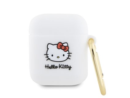 82740 hello kitty silicone 3d kitty head puzdro pre apple airpods 1 2 biele