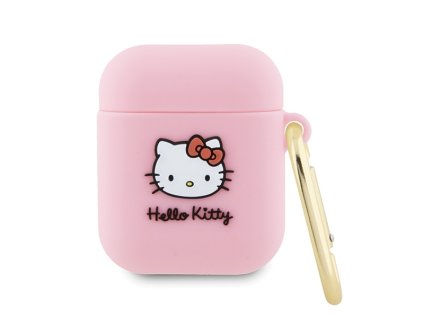 82743 hello kitty silicone 3d kitty head puzdro pre apple airpods 1 2 ruzove
