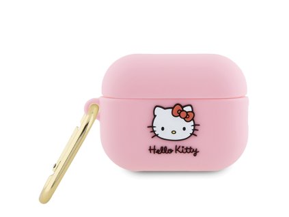 82758 hello kitty silicone 3d kitty head puzdro pre apple airpods 3 ruzove