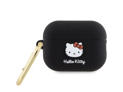 82761 hello kitty silicone 3d kitty head puzdro pre apple airpods pro 2 cierne
