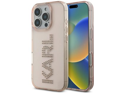 87813 karl lagerfeld iml rhinestones obal na iphone 16 pro max ruzovy