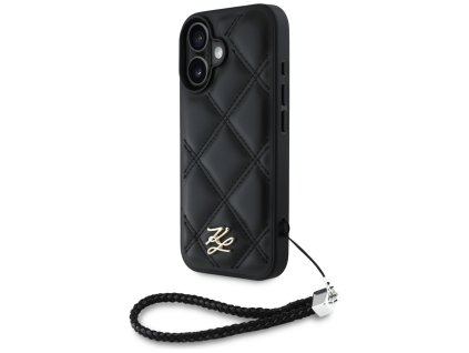 77409 karl lagerfeld quilted initial logo chain strap puzdro pre iphone 16 cierne