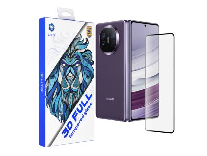77112 lito 3d full cover tvrdene sklo pre huawei mate x5 cierne
