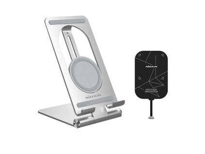 82398 nillkin magic tags plus bezdrotova nabijacka prijimac qi 15w usb c kratka verzia strieborna