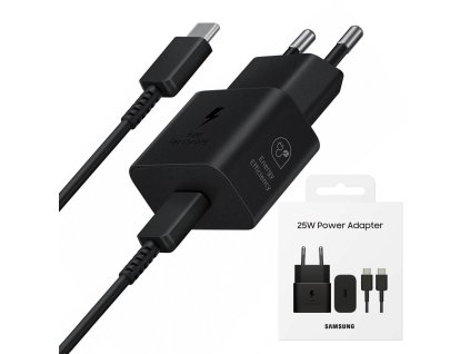 81579 samsung ep t2510xbegeu originalna sietova nabijacka usb c 25w super fast charging cierna blister
