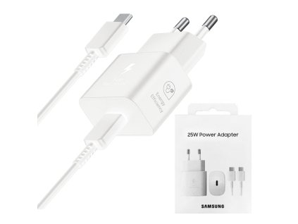 81582 samsung ep t2510xwegeu originalna sietova nabijacka usb c 25w super fast charging s kablom biela blister