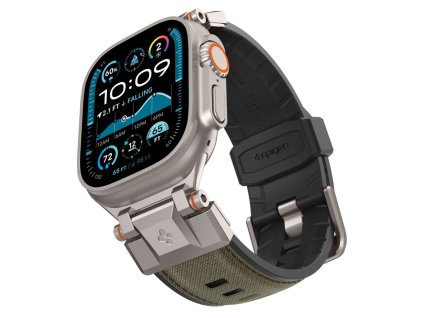 86226 spigen durapro armor remienok pre apple watch 1 10 se se 2 ultra ultra 2 42 44 45 46 49 mm vojenska zelena