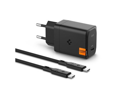 82542 spigen arcstation pro sietova nabijacka 651 usb c kabel 2m super fast charging gan 65w cierna