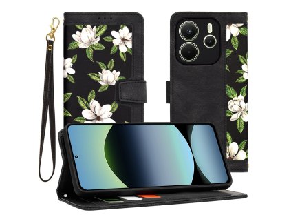 87474 techsuit flipcraft knizkove puzdro na xiaomi redmi note 14 4g 163 25 76 55 8 16 mm flowers of the dawn