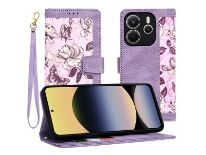 87501 techsuit flipcraft knizkove puzdro na xiaomi redmi note 14 4g 164 84 78 15 8 16 mm mysterious purple