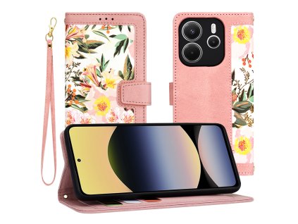 87495 techsuit flipcraft knizkove puzdro na xiaomi redmi note 14 4g 164 84 78 15 8 16 mm sweetheart pink