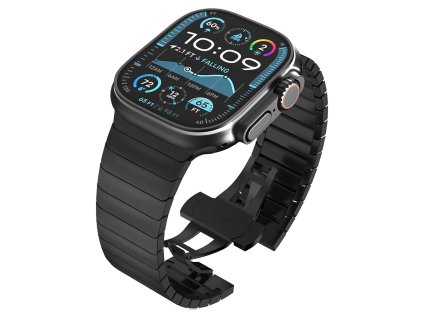 86169 techsuit watchband w012 remienok pre apple watch 1 10 se se 2 ultra ultra 2 42 44 45 46 49 mm cierny