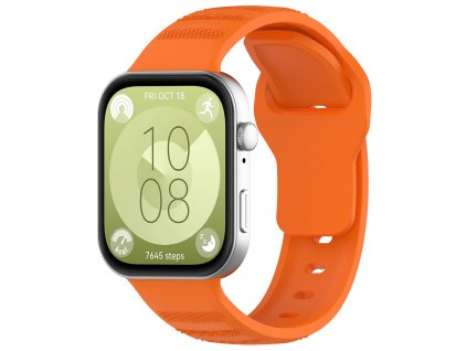87030 techsuit watchband w050 remienok pre huawei watch fit 3 oranzovy